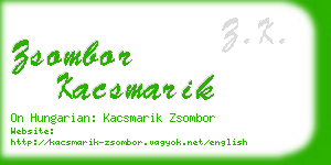 zsombor kacsmarik business card